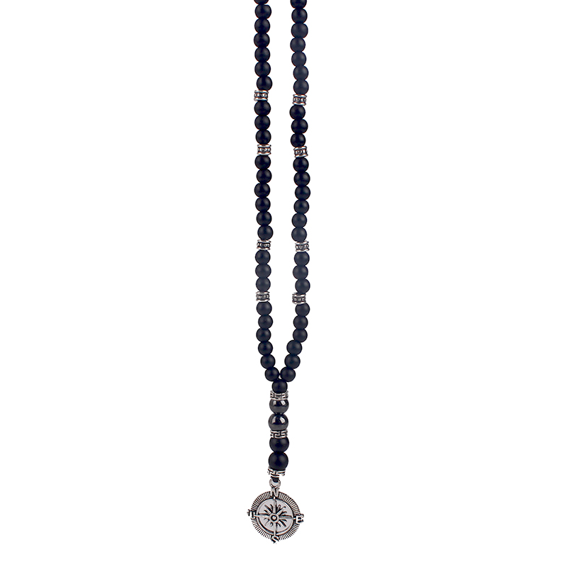 Collier homme perle noire – Image 6