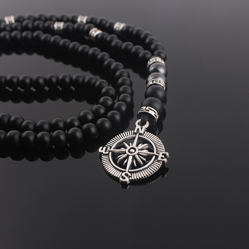 Collier homme perle noire – Image 7