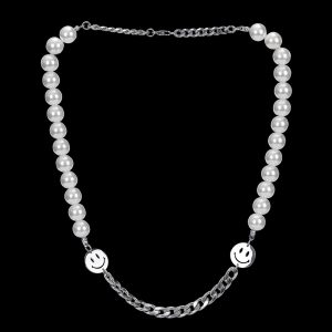 Collier perle blanche pas cher