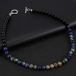 Collier perles multicolores