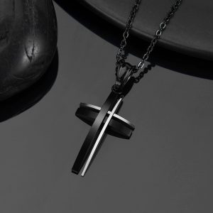 Croix collier homme