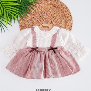 Robe vichy tissée en coton – Style lin léger