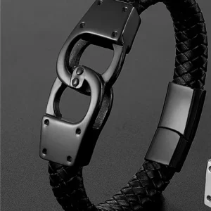 Bracelet menotte noir