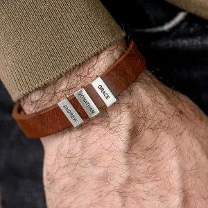 Bracelet personnalisé homme cuir