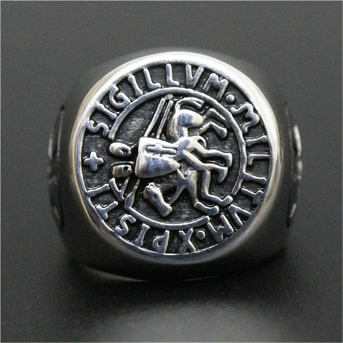 Bague templier homme