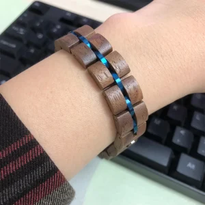 Bracelet homme bois acier