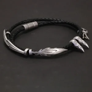 Bracelet argent et cordon