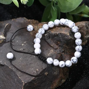 Bracelet cordon et pierre