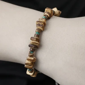 Bracelet homme perle bois