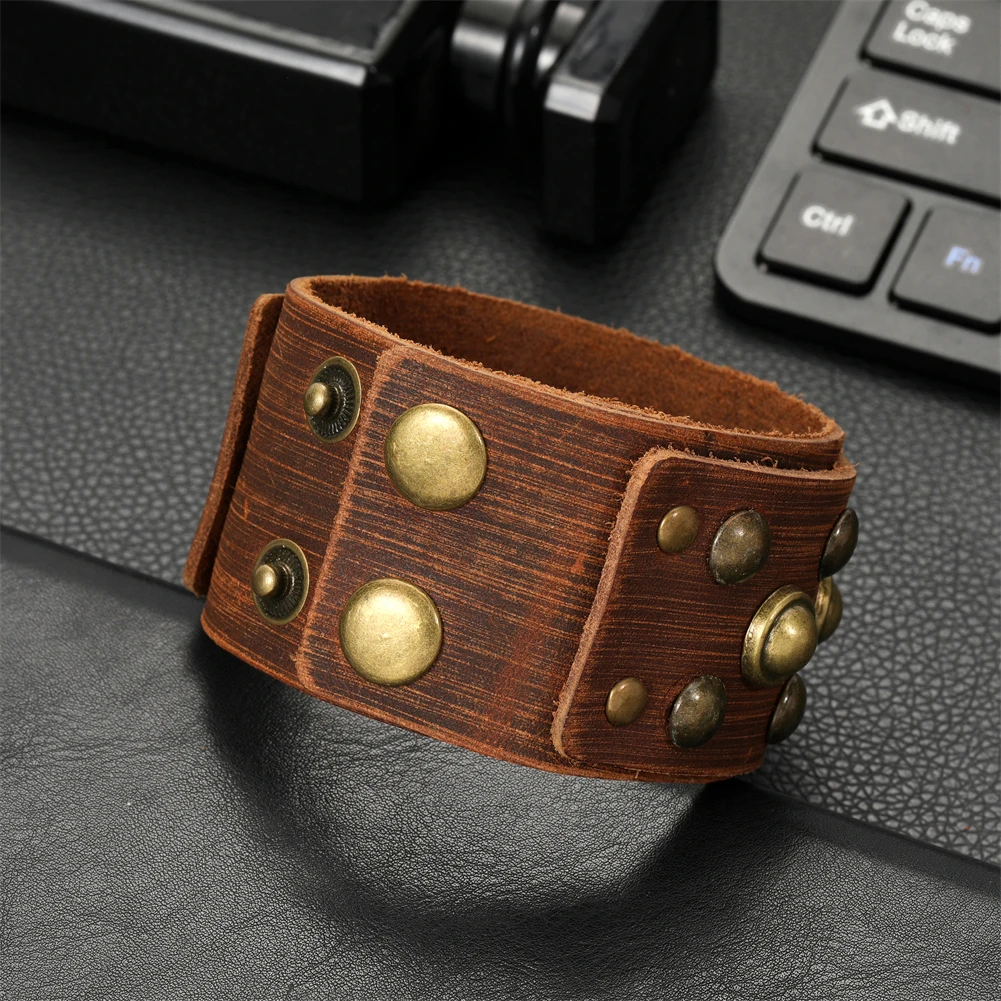 Bracelet de force homme clouté – Image 5