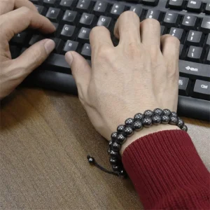 Bracelet en hématite double