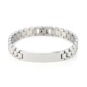 Bracelet acier argent homme