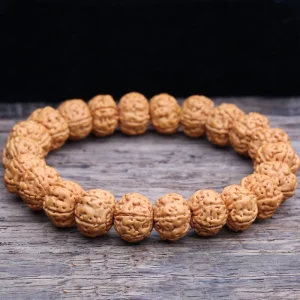 Bracelet boule bois homme