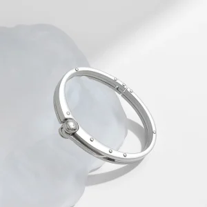 Bracelet menotté homme argent