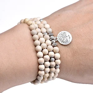 Bracelet boule en bois pour homme