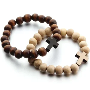 Bracelet bois croix