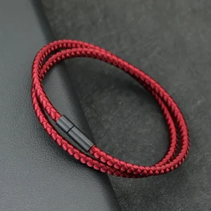 Bracelet corde rouge