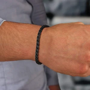 Bracelet acier inoxydable noir