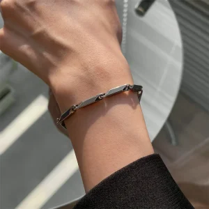 Bracelet homme acier luxe