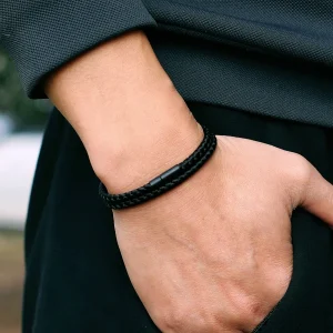 Bracelet homme cordon noir