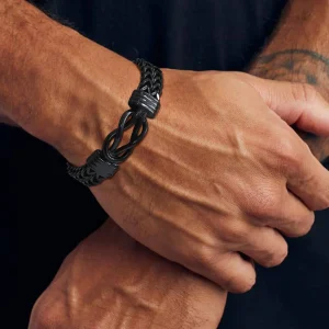 Bracelet homme acier inoxydable noir