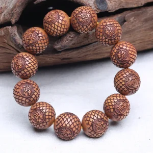 Bracelet boule bois