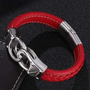 Bracelet menotte rouge