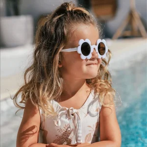 Lunettes de soleil enfant - Fleurs, Marshmallow
