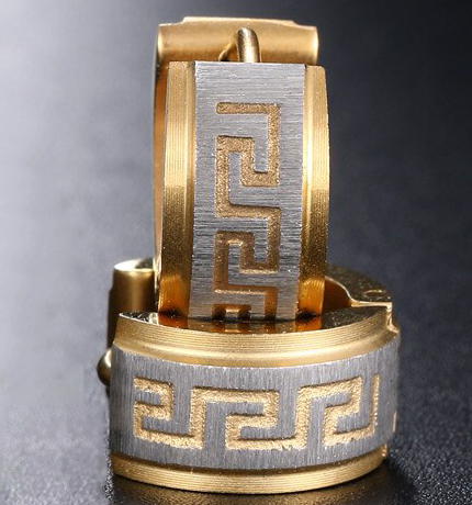 Mini créole acier inoxydable doré – Image 3