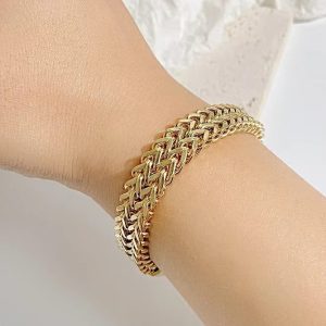 Bracelet acier doré