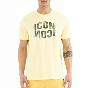 t‑shirt homme col en V imprimé casual- 88174