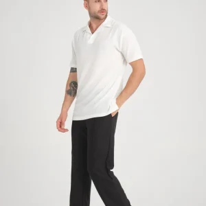 t‑shirt homme oversize premium col V blanc